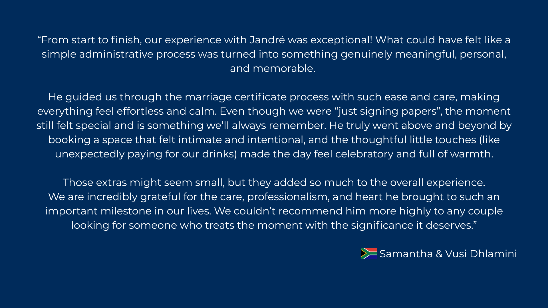 testimonial carousel desktop view