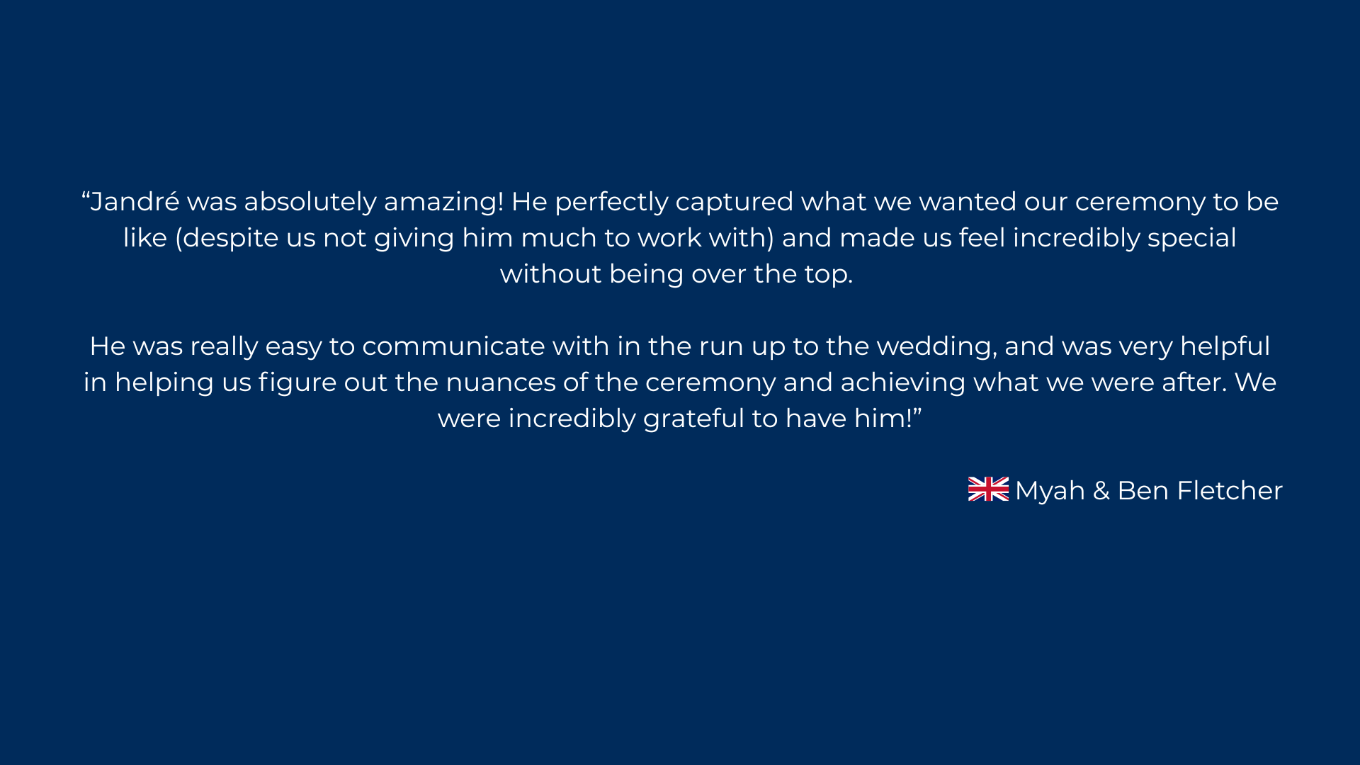 testimonial carousel desktop view